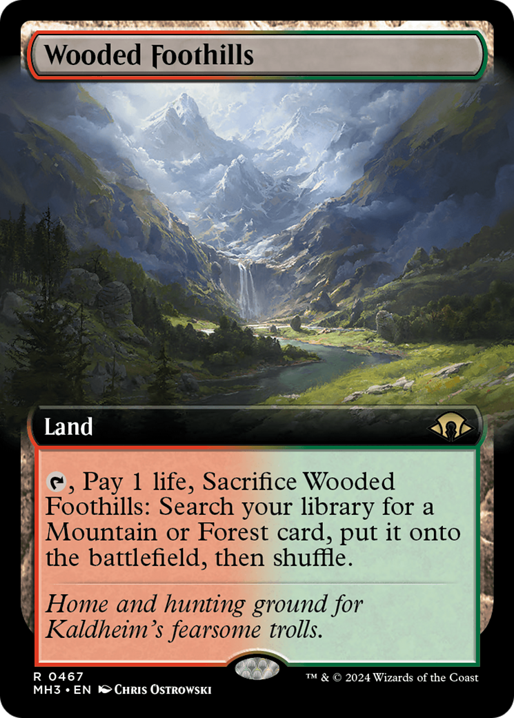 Wooded Foothills (Extended Art) [Modern Horizons 3] | Grognard Games