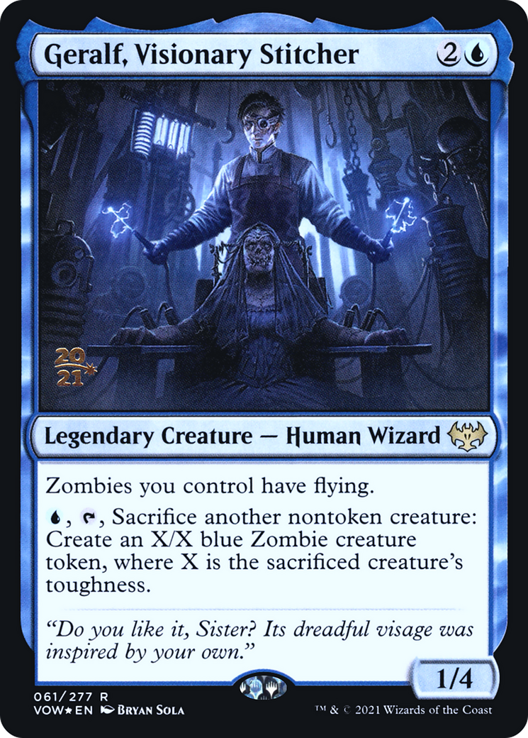 Geralf, Visionary Stitcher [Innistrad: Crimson Vow Prerelease Promos] | Grognard Games