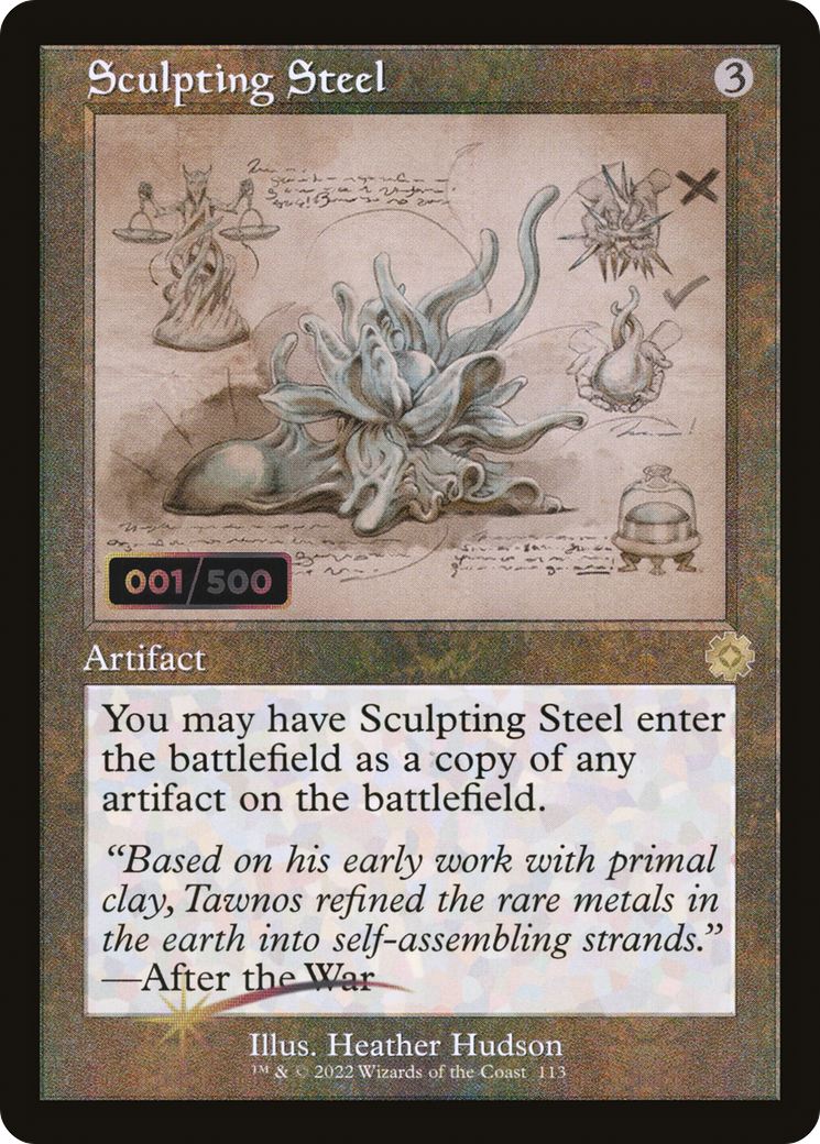 Sculpting Steel (Retro Schematic) (Serial Numbered) [The Brothers' War Retro Artifacts] | Grognard Games