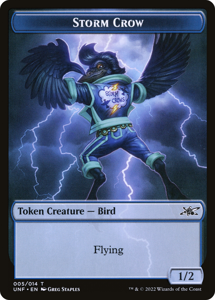 Storm Crow Token [Unfinity Tokens] | Grognard Games