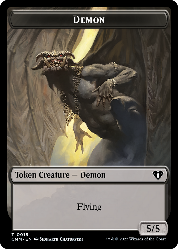 Demon Token [Commander Masters Tokens] | Grognard Games