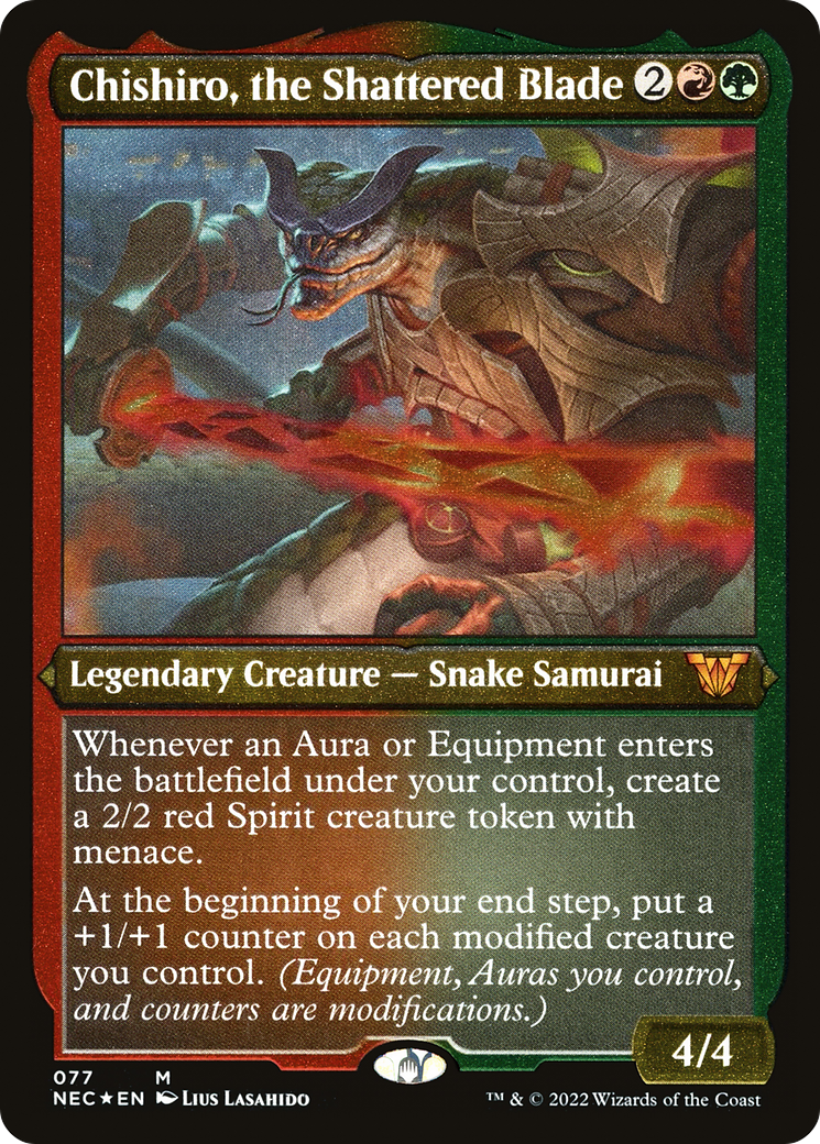 Chishiro, the Shattered Blade (Showcase Display Commander) [Kamigawa: Neon Dynasty Commander] | Grognard Games