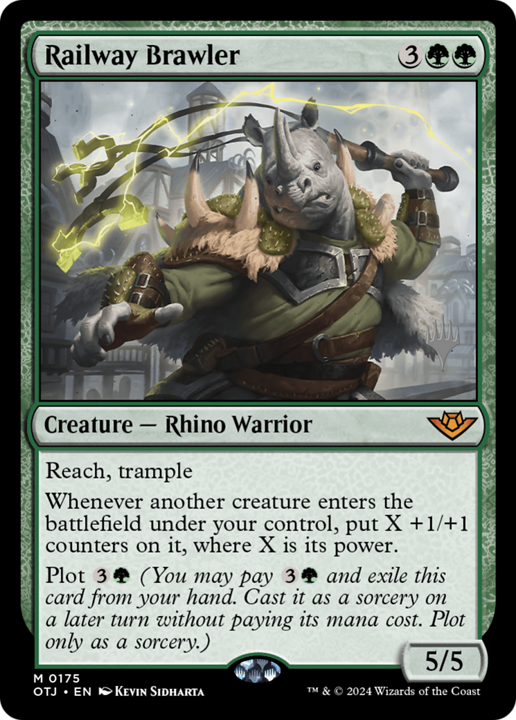 Railway Brawler (Promo Pack) [Outlaws of Thunder Junction Promos] | Grognard Games