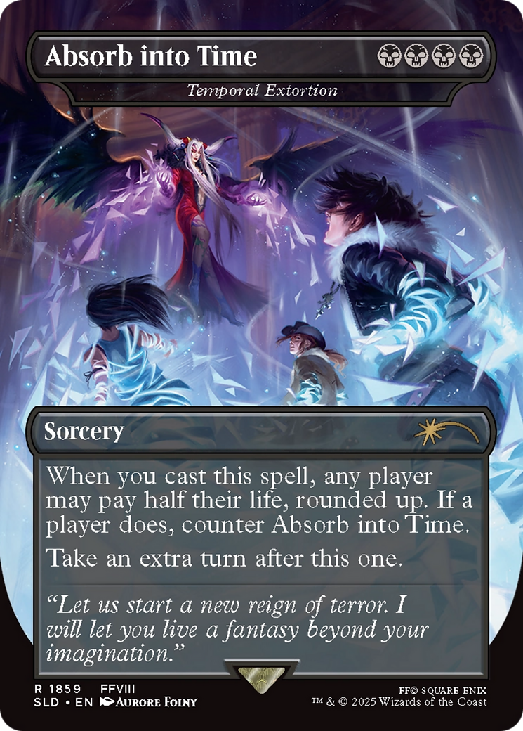 Temporal Extortion (SLD-1859) - Secret Lair Drop / Absorb into Time (Borderless) | Grognard Games