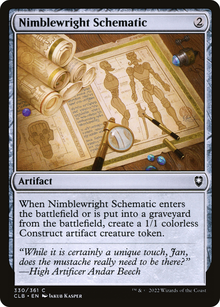Nimblewright Schematic [Commander Legends: Battle for Baldur's Gate] | Grognard Games