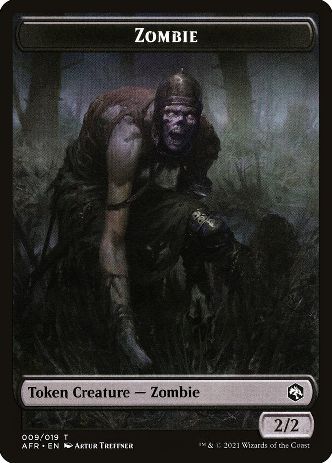 Zombie // Dog Illusion Double-Sided Token [Dungeons & Dragons: Adventures in the Forgotten Realms Tokens] | Grognard Games