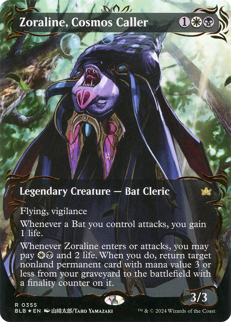 Zoraline, Cosmos Caller (Borderless) (Raised Foil) [Bloomburrow] | Grognard Games