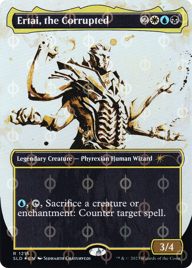 Ertai, the Corrupted (Borderless Ichor Step-and-Compleat Foil) [Secret Lair Drop Series] | Grognard Games