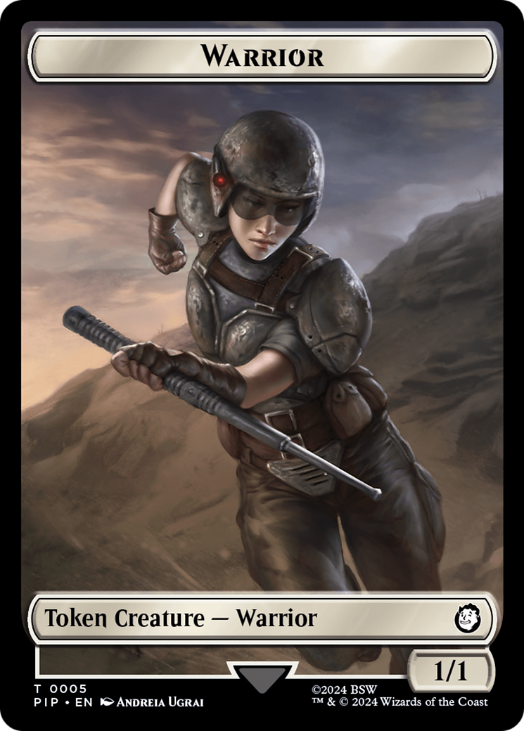 Energy Reserve // Warrior Double-Sided Token [Fallout Tokens] | Grognard Games