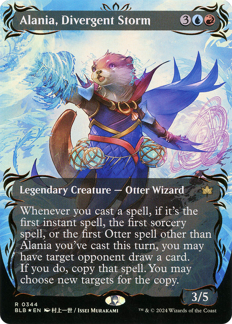 Alania, Divergent Storm (Borderless) (Raised Foil) [Bloomburrow] | Grognard Games