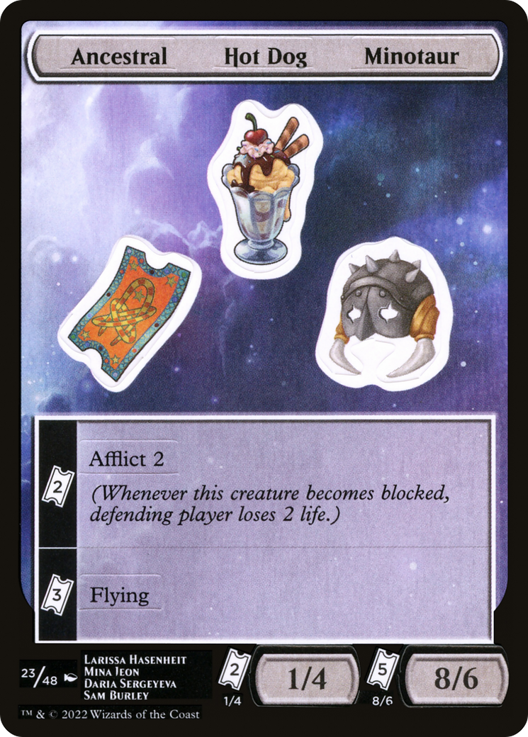 Ancestral Hot Dog Minotaur [Unfinity Stickers] | Grognard Games