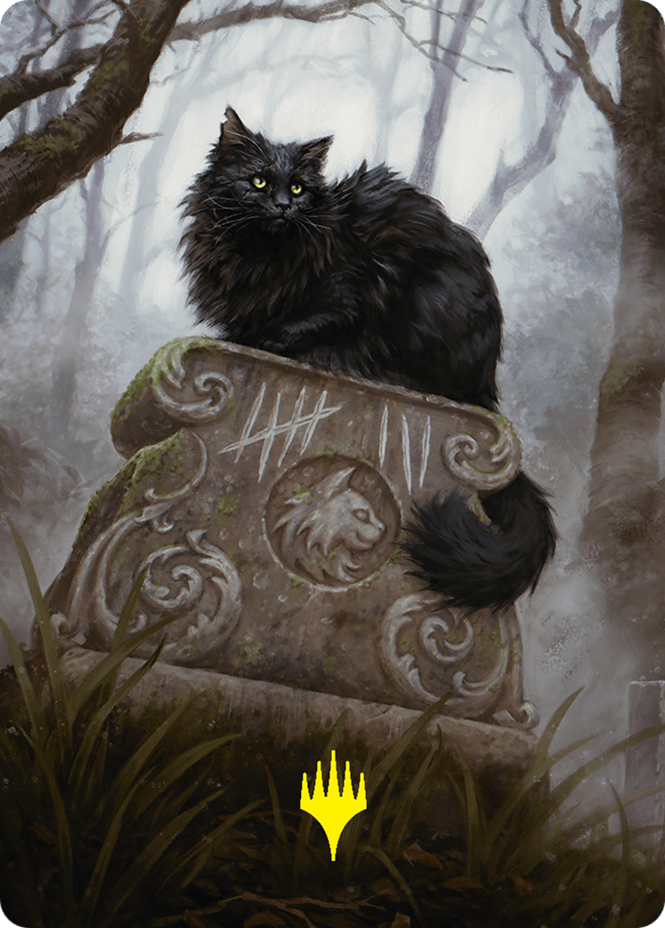 Nine-Lives Familiar 2 Art Card (36/54) (Gold-Stamped Planeswalker Symbol) [Foundations Art Series] | Grognard Games