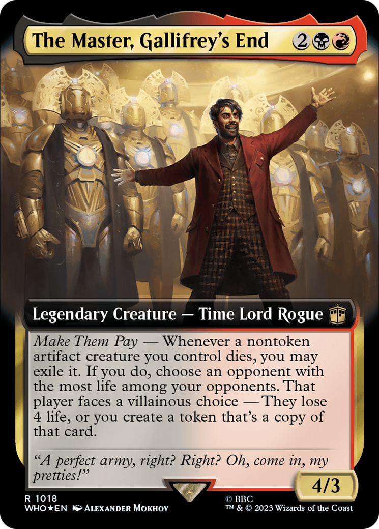 The Master, Gallifrey's End (Extended Art) (Surge Foil) [Doctor Who] | Grognard Games