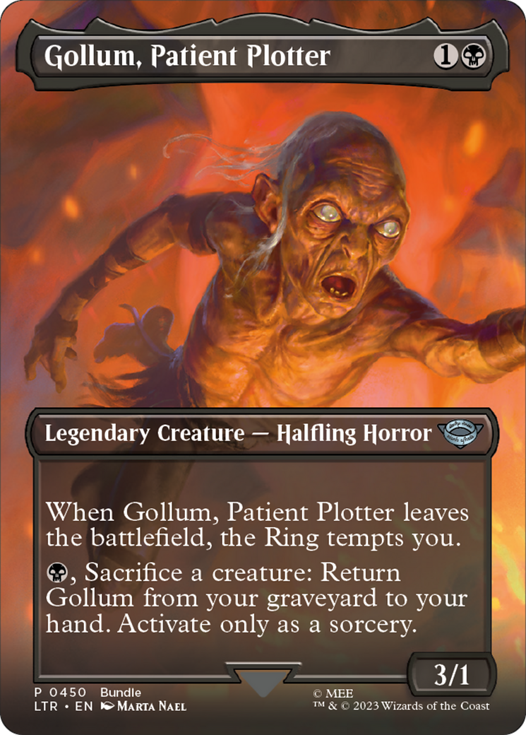 Gollum, Patient Plotter (Borderless Alternate Art) [The Lord of the Rings: Tales of Middle-Earth] | Grognard Games