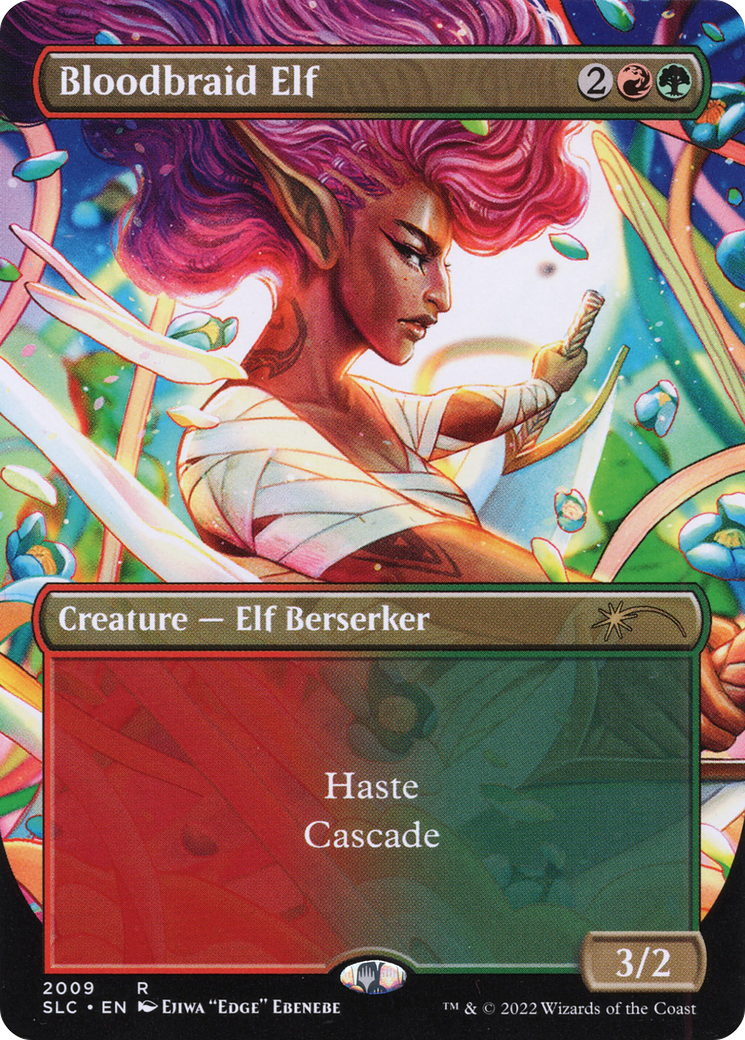 Bloodbraid Elf (Borderless Alternate Art) [Secret Lair 30th Anniversary Countdown Kit] | Grognard Games