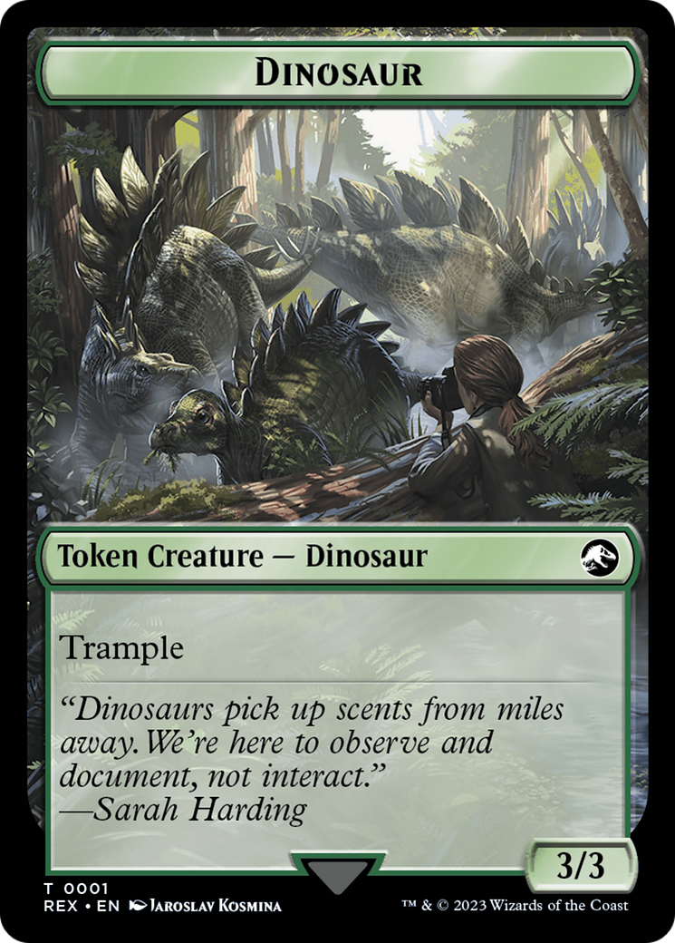 Gnome // Dinosaur (0001) Double-Sided Token [The Lost Caverns of Ixalan Tokens] | Grognard Games