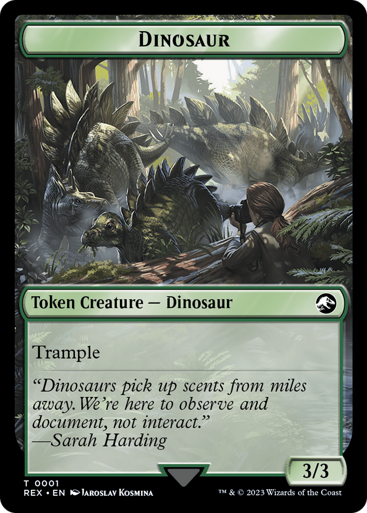 Copy // Dinosaur (0001) Double-Sided Token [The Lost Caverns of Ixalan Tokens] | Grognard Games