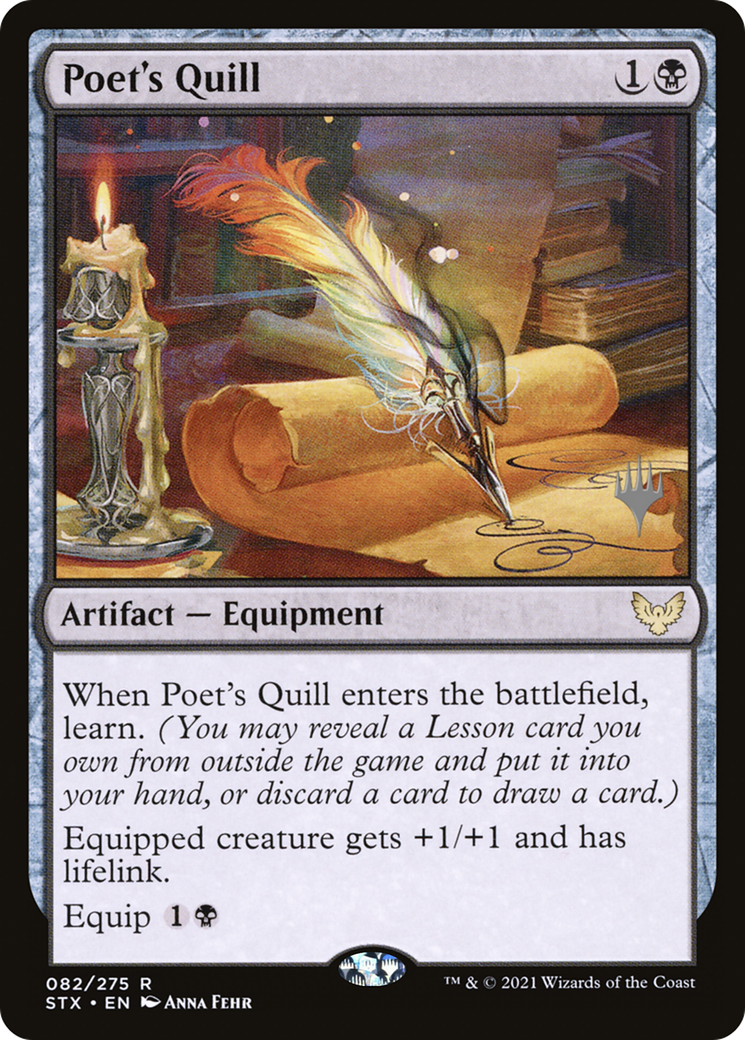 Poet's Quill (Promo Pack) [Strixhaven: School of Mages Promos] | Grognard Games