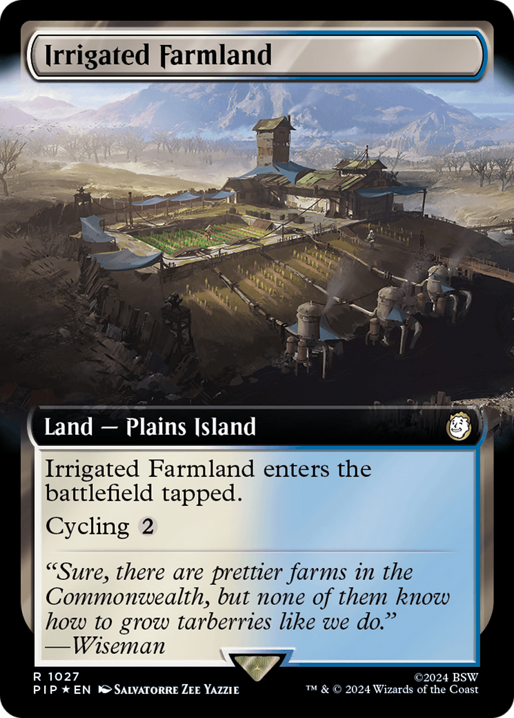 Irrigated Farmland (Extended Art) (Surge Foil) [Fallout] | Grognard Games