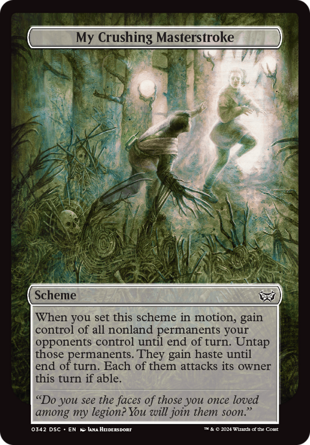 My Crushing Masterstroke (Full Art) [Duskmourn: Archenemy] | Grognard Games