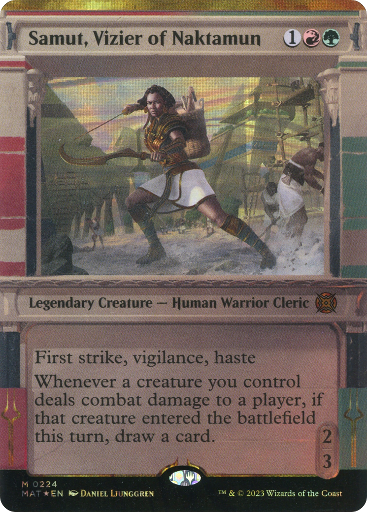 Samut, Vizier of Naktamun (Showcase Halo Foil) [March of the Machine: The Aftermath] | Grognard Games