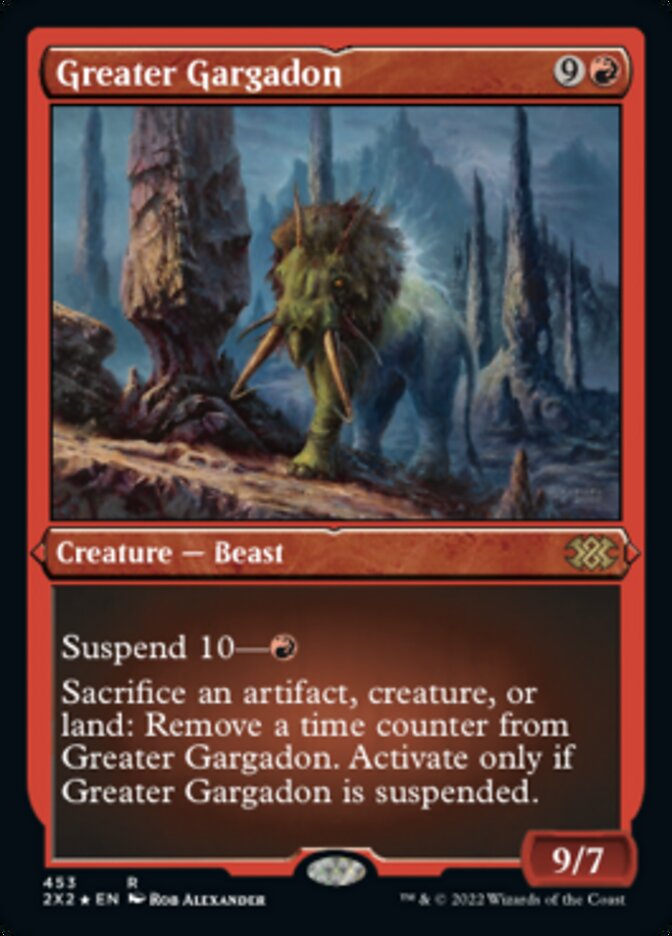 Greater Gargadon (Foil Etched) [Double Masters 2022] | Grognard Games