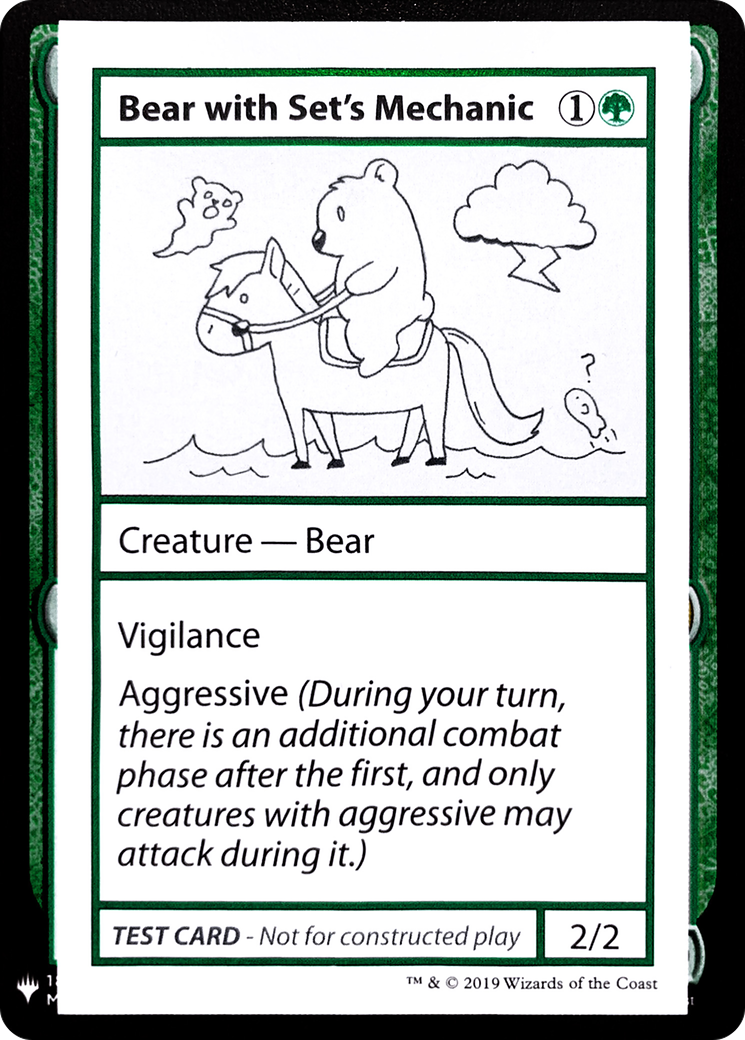 Bear with Set's Mechanic [Mystery Booster Playtest Cards] | Grognard Games