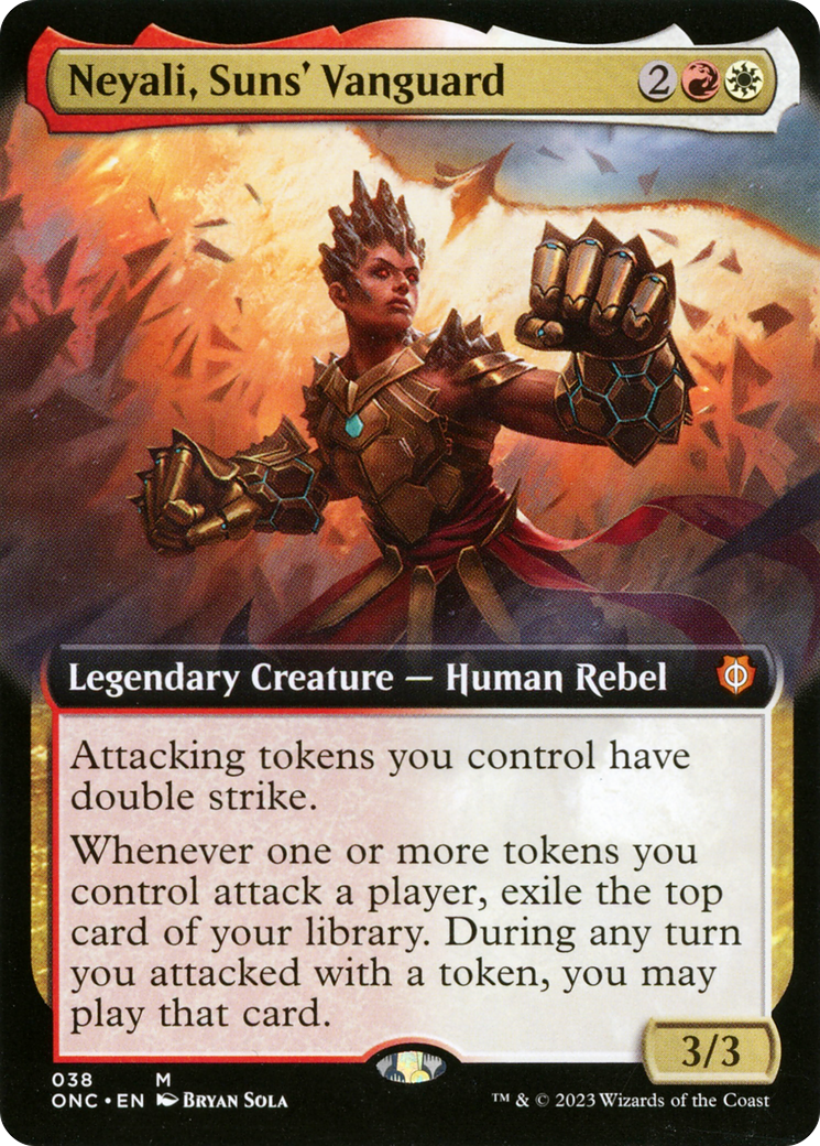 Neyali, Suns' Vanguard (Extended Art) [Phyrexia: All Will Be One Commander] | Grognard Games