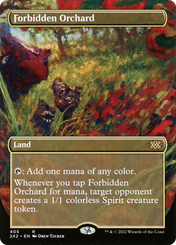 Forbidden Orchard (Borderless Alternate Art) [Double Masters 2022] | Grognard Games
