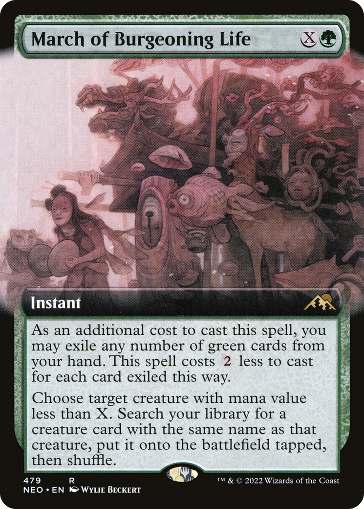 March of Burgeoning Life (Extended Art) [Kamigawa: Neon Dynasty] | Grognard Games