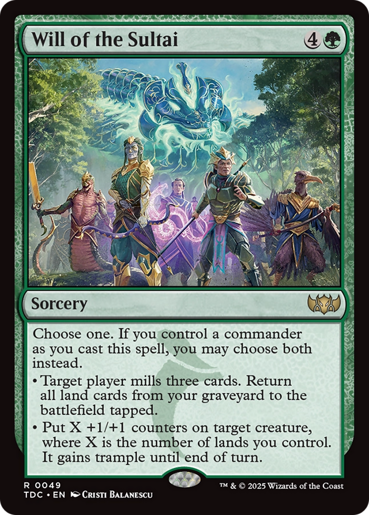 Will of the Sultai [Tarkir: Dragonstorm Commander] | Grognard Games