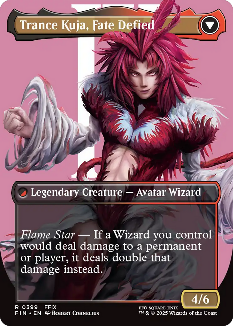Kuja, Genome Sorcerer // Trance Kuja, Fate Defied (FIN-399) - FINAL FANTASY (Borderless) Foil | Grognard Games