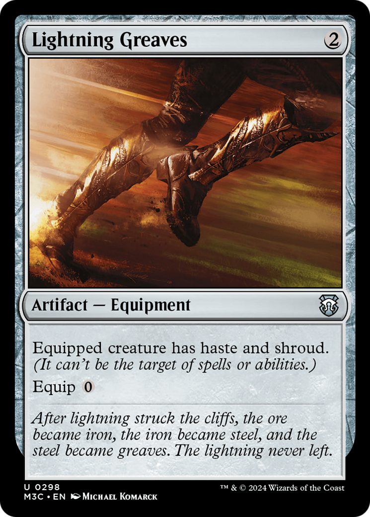 Lightning Greaves (Ripple Foil) [Modern Horizons 3 Commander] | Grognard Games