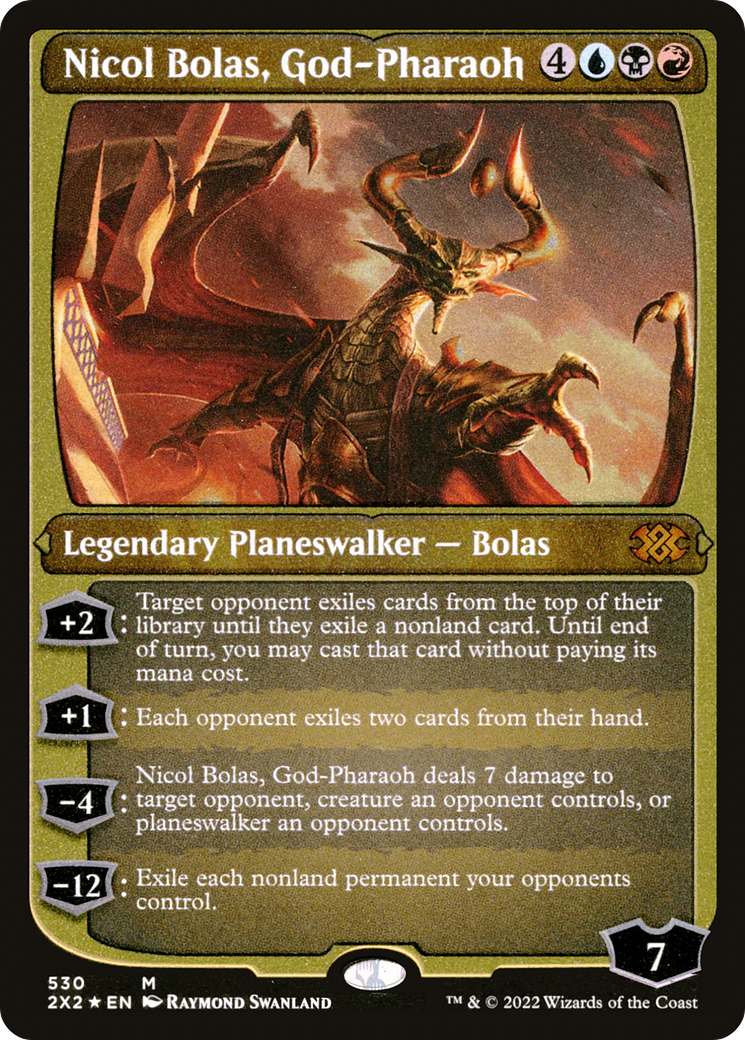 Nicol Bolas, God-Pharaoh (Foil Etched) (2X2-530) - Double Masters 2022 Foil | Grognard Games