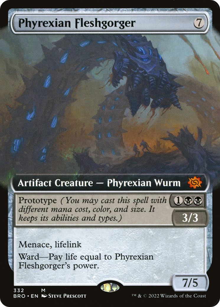 Phyrexian Fleshgorger (Extended Art) [The Brothers' War] | Grognard Games