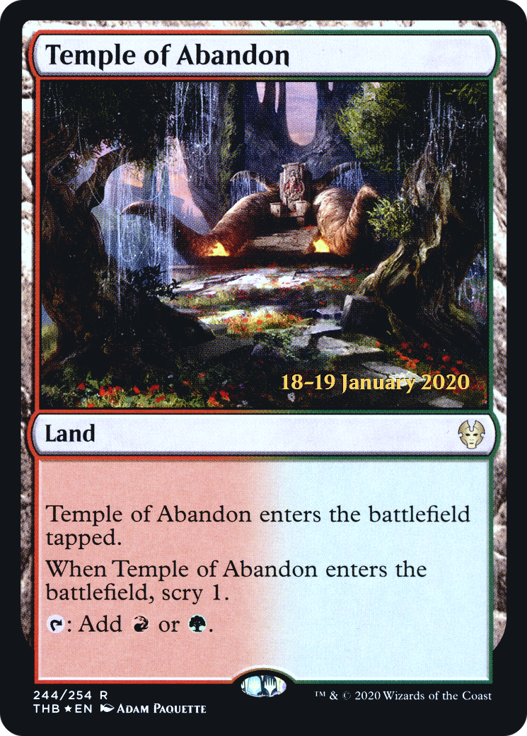 Temple of Abandon [Theros Beyond Death Prerelease Promos] | Grognard Games