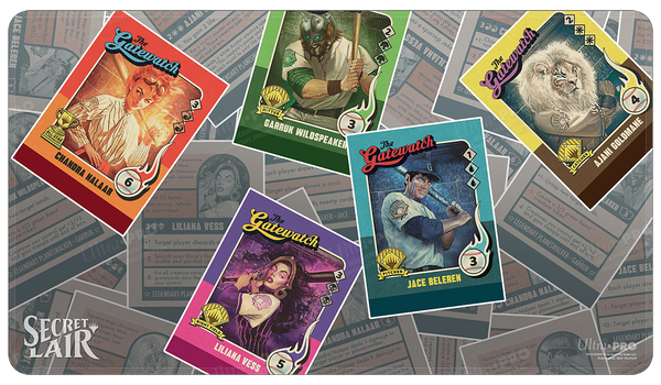 Secret Lair August 2023 Baseball White Stitched Standard Gaming Playmat for Magic: The Gathering | Grognard Games