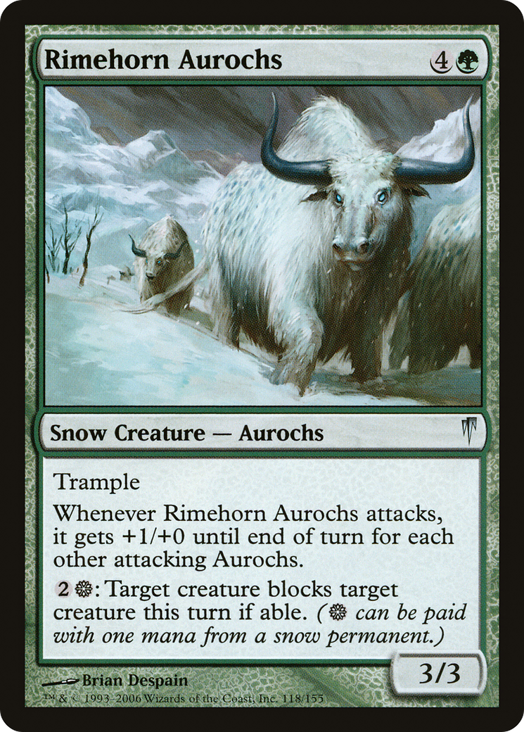 Rimehorn Aurochs [Coldsnap] | Grognard Games