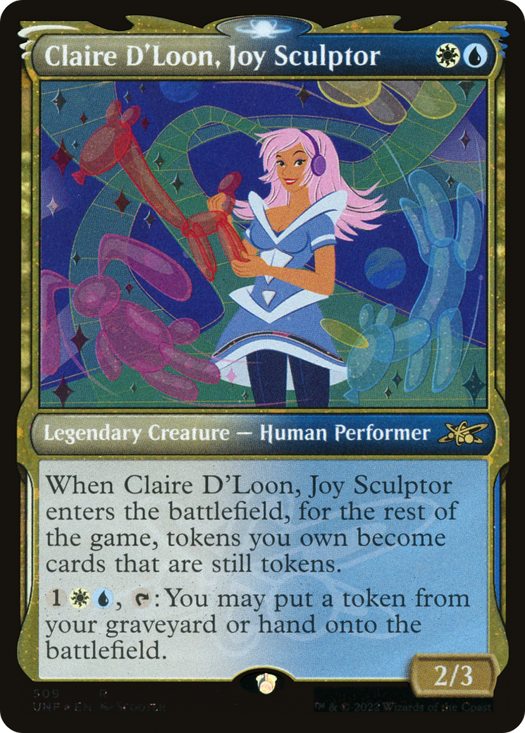 Claire D'Loon, Joy Sculptor (Showcase) (Galaxy Foil) [Unfinity] | Grognard Games