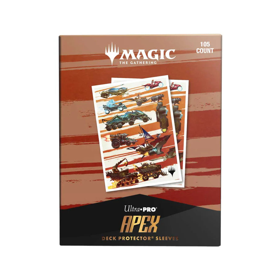 Aetherdrift Finish Line Bundle Key Art 105ct APEX™ Deck Protector Sleeves for Magic: The Gathering | Grognard Games