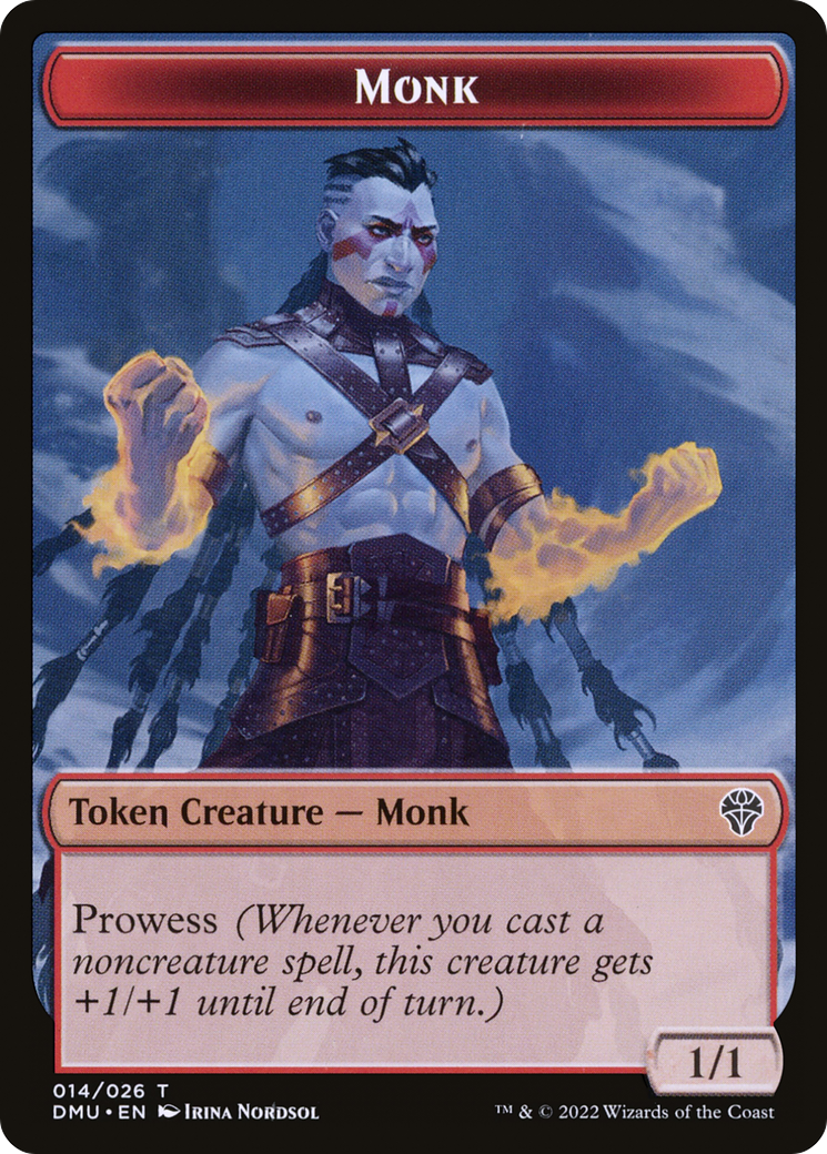 Monk Token [Dominaria United Tokens] | Grognard Games