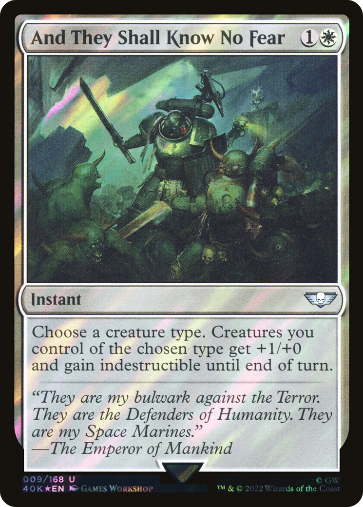 And They Shall Know No Fear (Surge Foil) [Universes Beyond: Warhammer 40,000] | Grognard Games