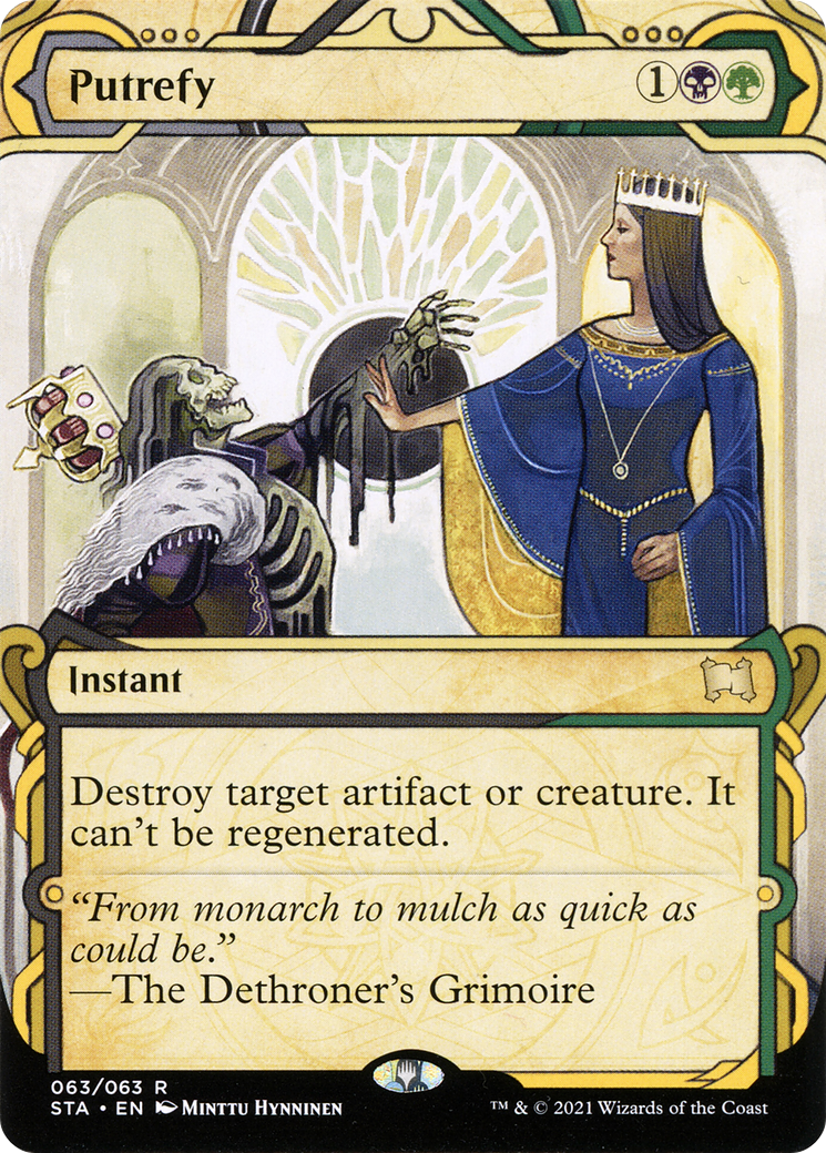 Putrefy (STA-063) - Strixhaven Mystical Archive: (Showcase) (Borderless) Etched Foil | Grognard Games