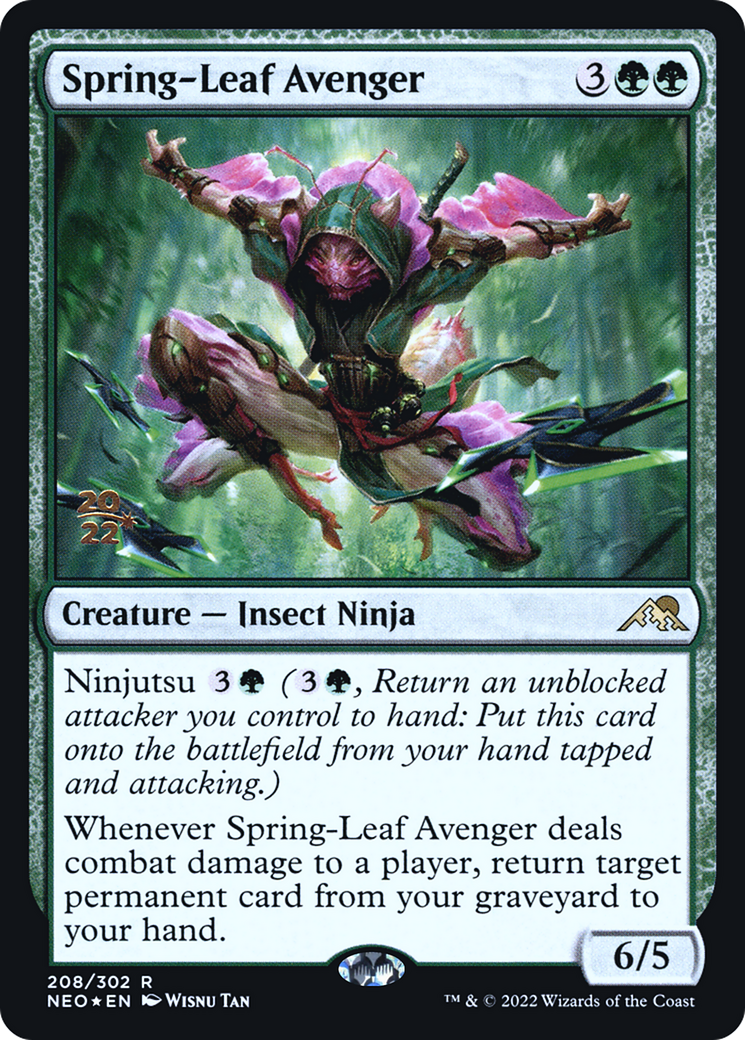Spring-Leaf Avenger [Kamigawa: Neon Dynasty Prerelease Promos] | Grognard Games