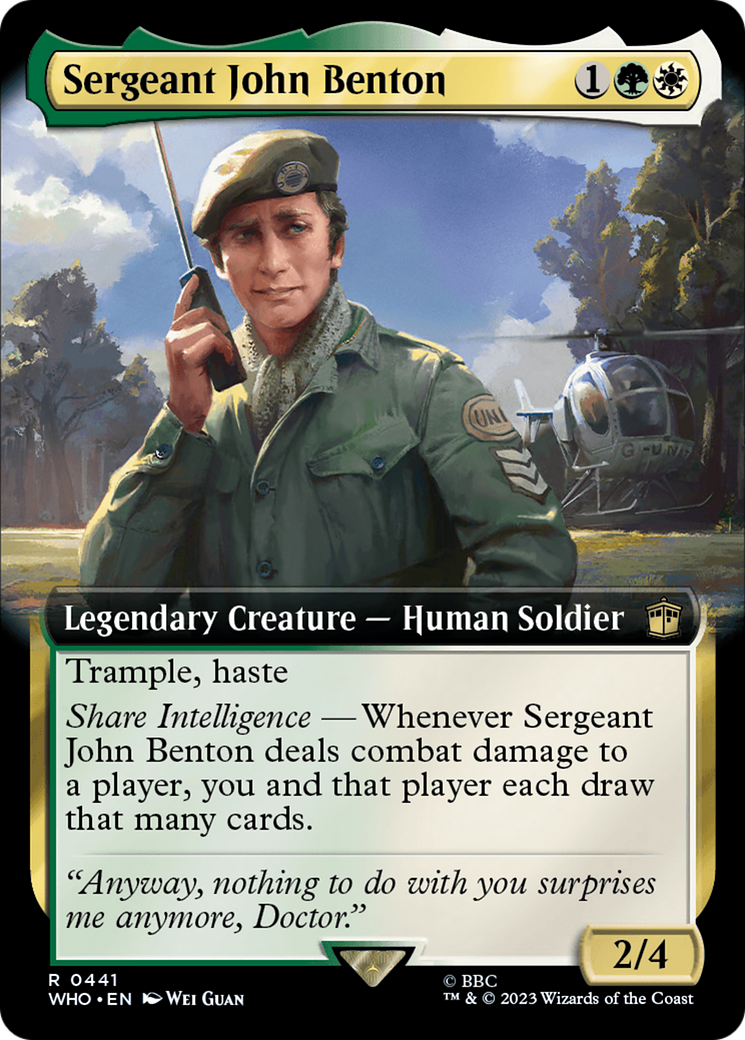 Sergeant John Benton (Extended Art) [Doctor Who] | Grognard Games