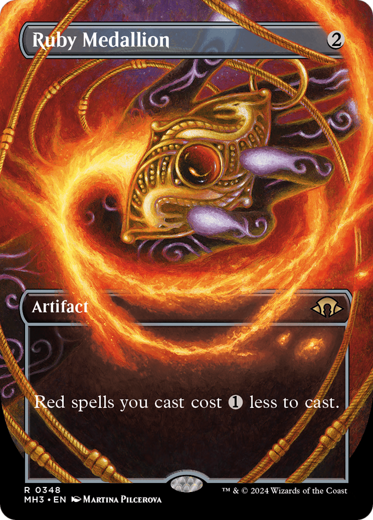 Ruby Medallion (Borderless) [Modern Horizons 3] | Grognard Games