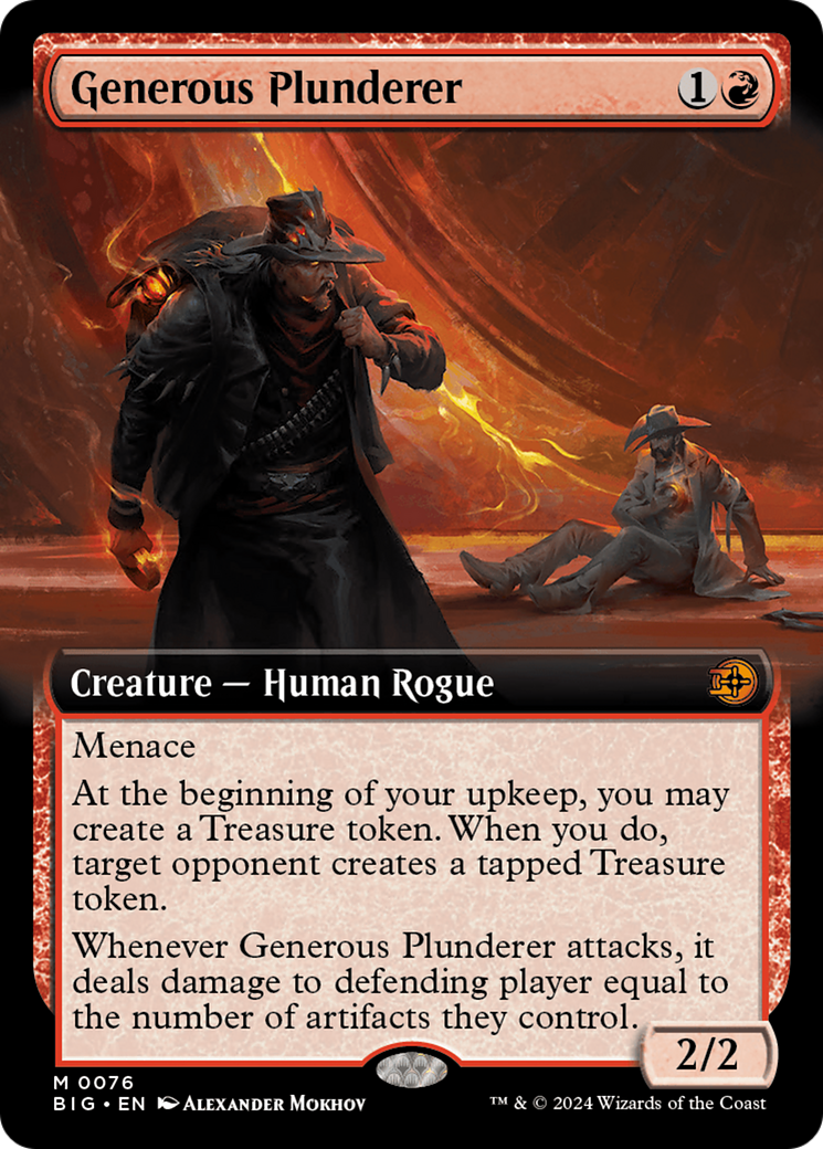 Generous Plunderer (Extended Art) [Outlaws of Thunder Junction: The Big Score] | Grognard Games