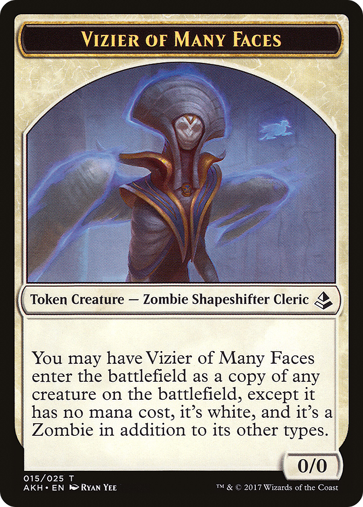 Vizier of Many Faces (AKH-015) - Amonkhet Tokens Foil | Grognard Games