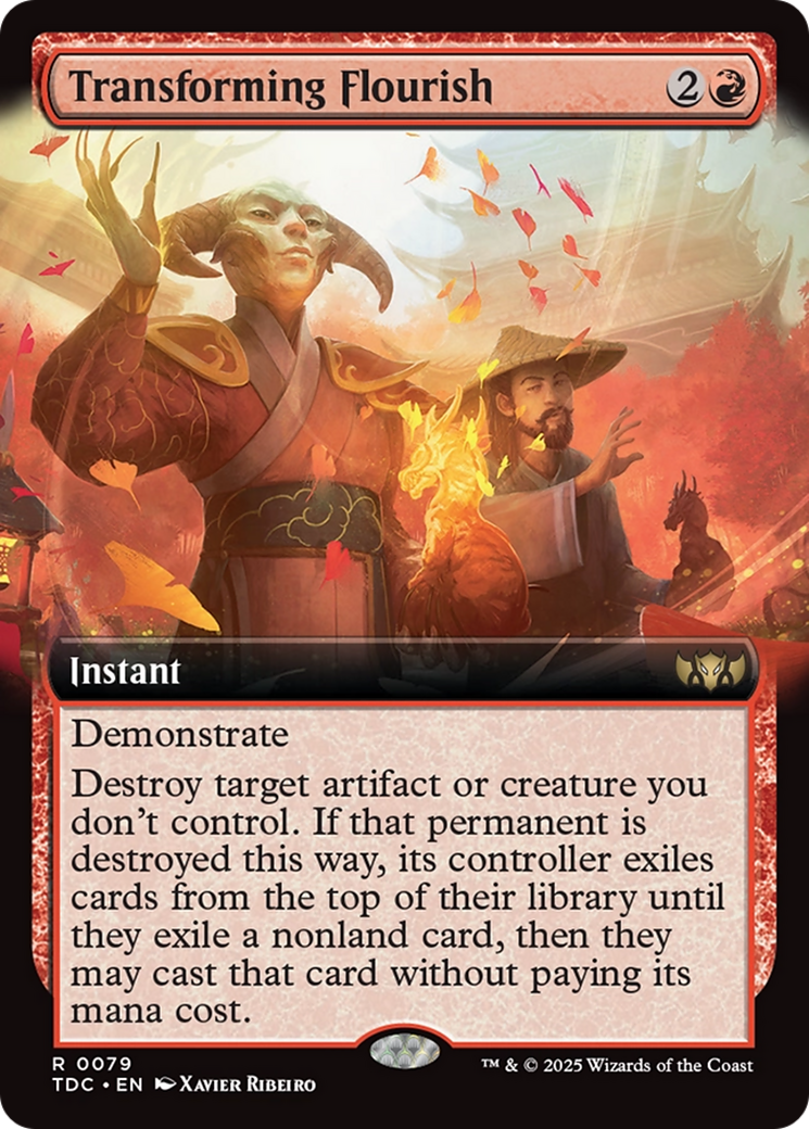 Transforming Flourish (Extended Art) [Tarkir: Dragonstorm Commander] | Grognard Games