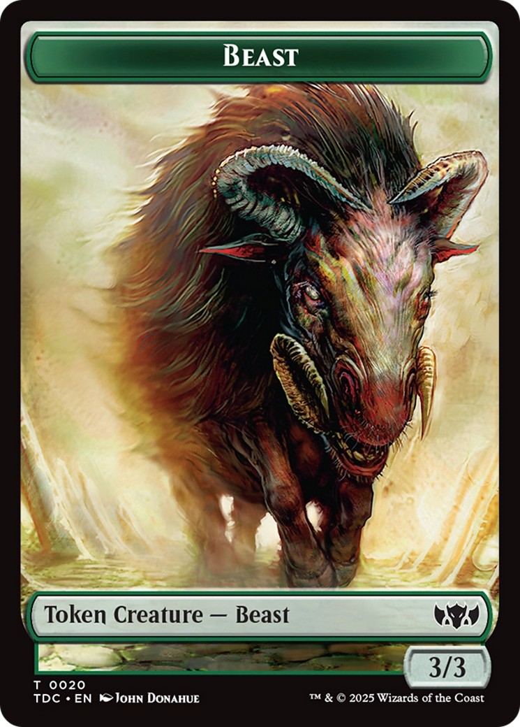 Beast // Treasure Double-Sided Token [Tarkir: Dragonstorm Commander Tokens] | Grognard Games